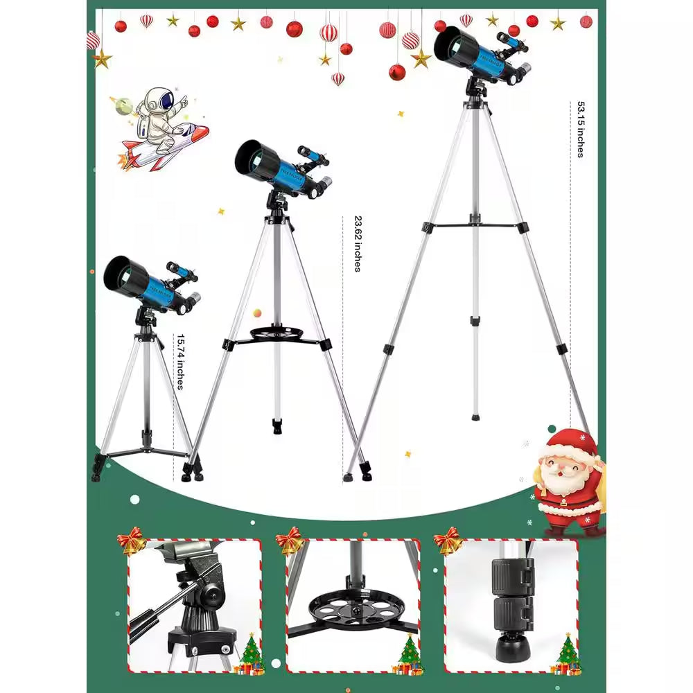 Telescope for Adults 70 Mm Aperture and 400 Mm Focal Length Professional Refractor with Remote
