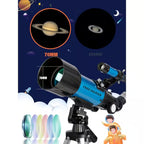 Telescope for Adults 70 Mm Aperture and 400 Mm Focal Length Professional Refractor with Remote