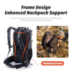 Men'S Backpack 40L Climbing Backpack Travel Shoulder Bag Fishing Trekking Rucksack Camping Hiking Backpack with Cover
