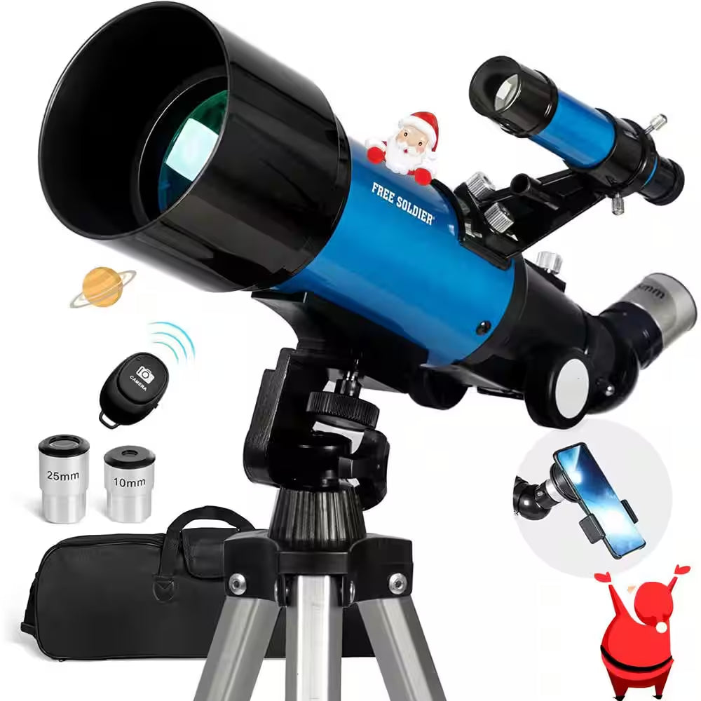 Telescope for Adults 70 Mm Aperture and 400 Mm Focal Length Professional Refractor with Remote