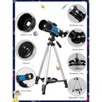 Telescope for Adults 70 Mm Aperture and 400 Mm Focal Length Professional Refractor with Remote