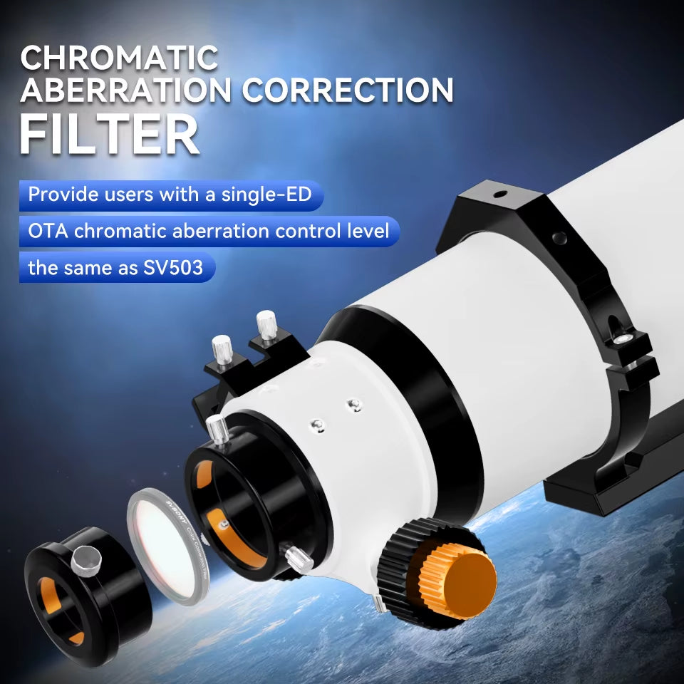 SV48P 102Mm Achromatic Telescope Refractor Astronomical Telescope Set for Deep Sky Photography Astronomical Observation